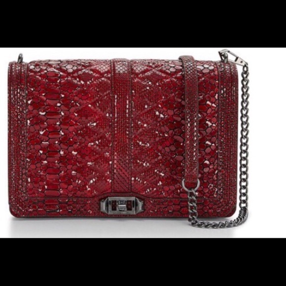 Rebecca Minkoff Bordeaux Croc Jumbo Crossbody - Picture 2 of 9